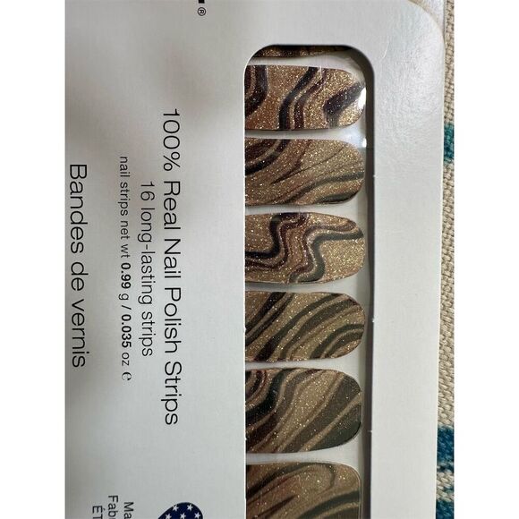 Color Street Nail Polish Strips Sorry Not Quarry Brown Glitter 16ct - Picture 2 of 3